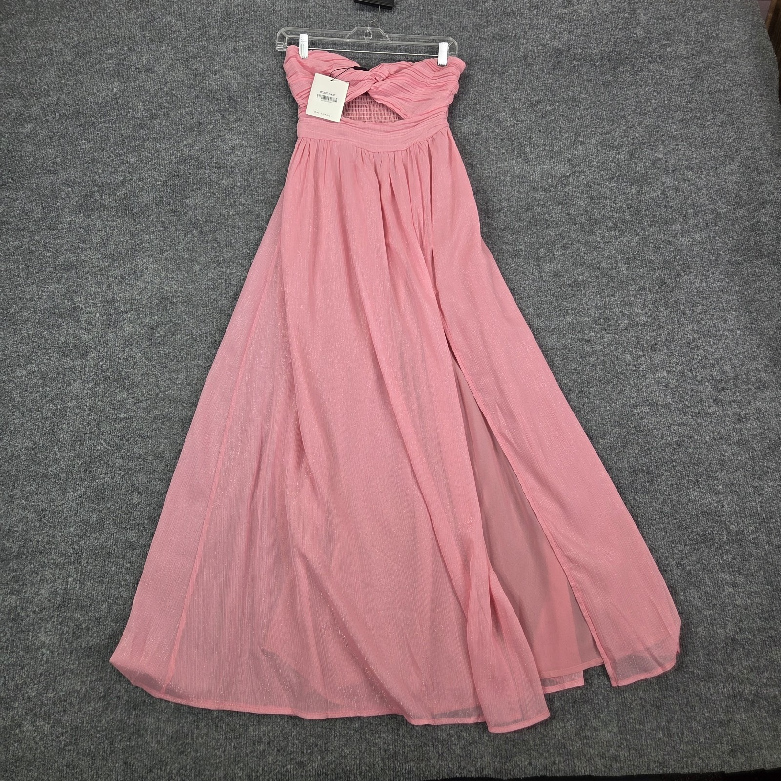 New Hello Molly Maxi Dress Wedding Guest Light Strapless Pink Size 4 Nwt